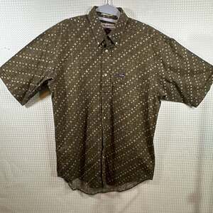 Ted Lapidus Paris Fine Print Button Down Shirt - Green